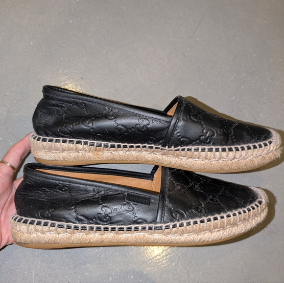 Used Gucci Black Signature Espadrilles Classic 37 7 - Picture 3 of 7